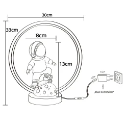 Sklep Kaja Designerska lampka stołowa dla dzieci EX15S016-1 ASTRONAUTA | Kaja* Lampy Led