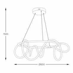 Sklep Kaja Designerska, ledowa lampa wisząca 20006PL-GD BALBO | Kaja Oświetlenie Outlet