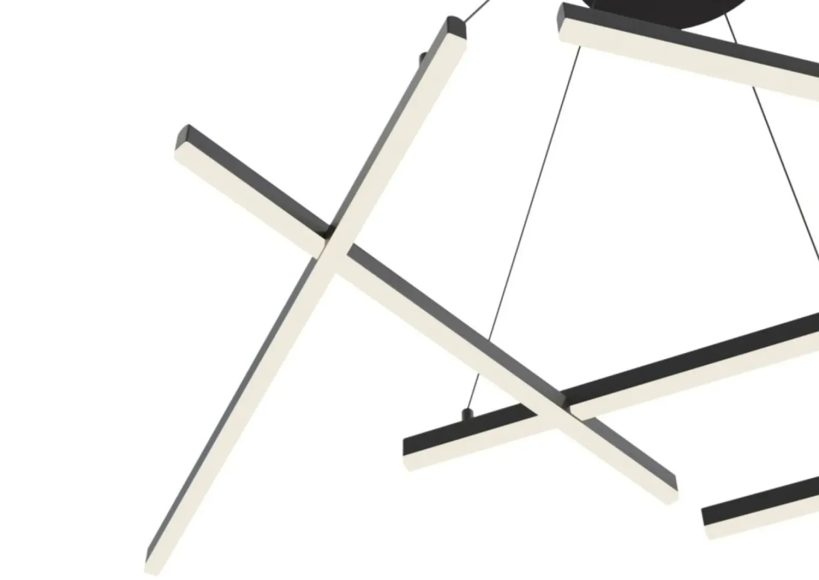 Sklep Kaja Designerska, ledowa lampa wisząca MOD016PL-L75B LINE | Kaja czarny Discount