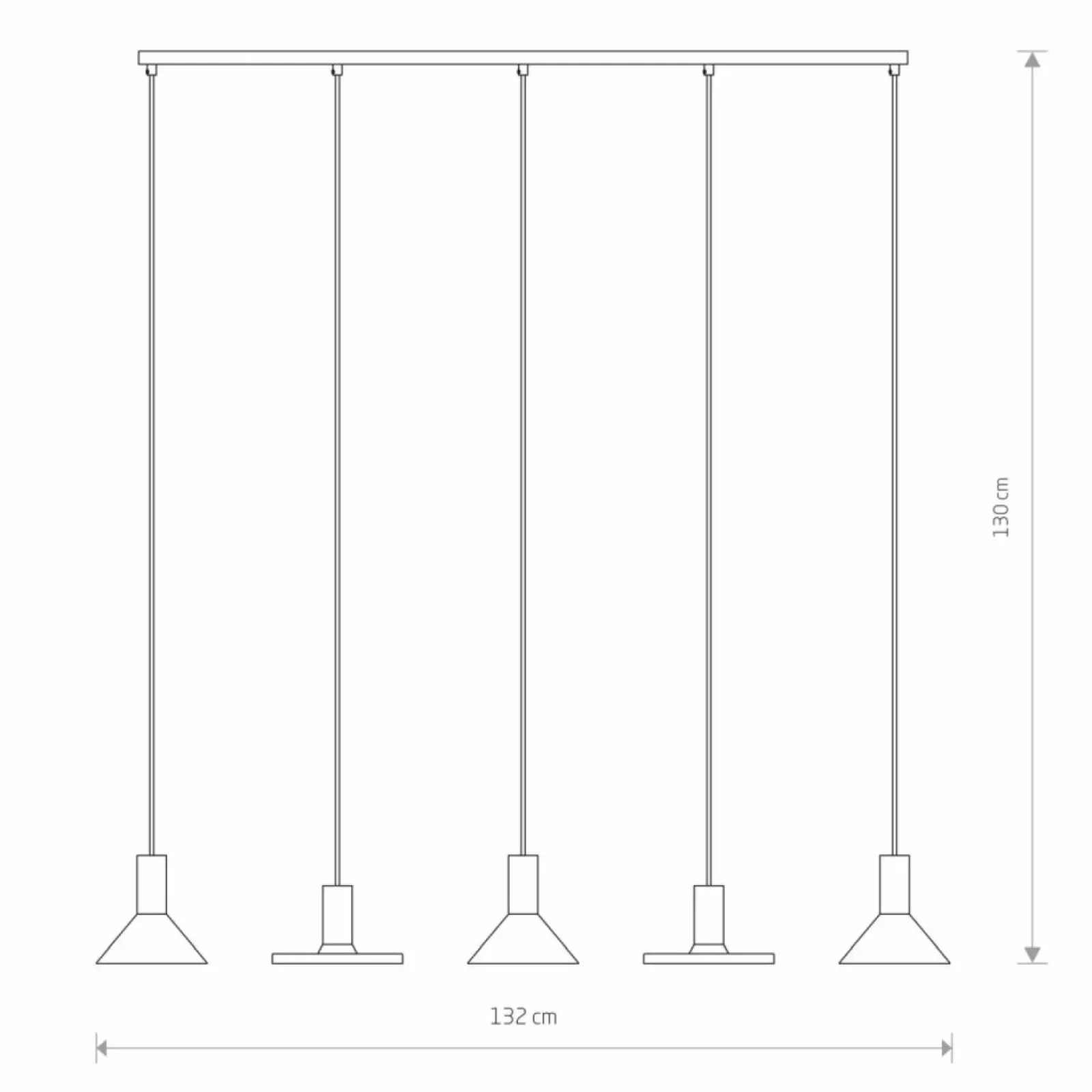Sklep Kaja Designerska, liniowa lampa wisząca nad stół 10906 HERMANOS | Kaja czarny New
