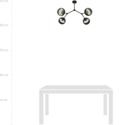 Sklep Kaja Designerska, loftowa lampa sufitowa do sypialni 1135/4 SPACE | Kaja Outlet