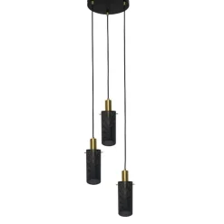 Sklep Kaja Designerska, metalowa lampa wisząca LP-945/3P BK TIRANA | Kaja Fashion