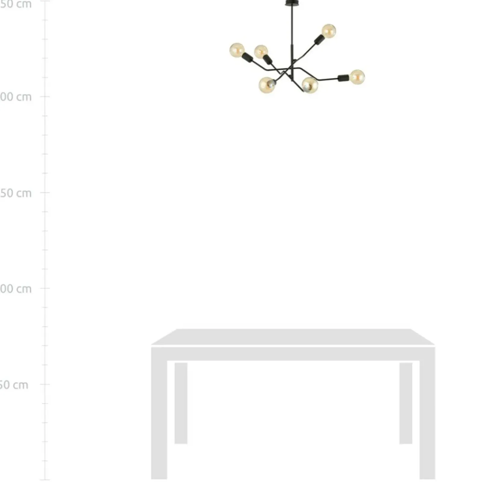 Sklep Kaja Designerska, nieregularna lampa sufitowa 1126/6 FRIX | Kaja czarny New