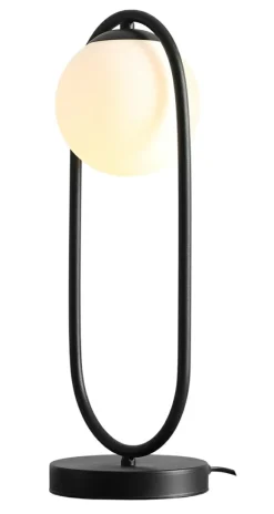 Sklep Kaja Designerska, owalna lampka stołowa z okrągłym kloszem 1086B1 RIVA* Nowoczesne Lampki Stołowe