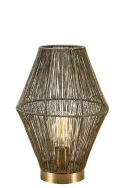 Sklep Kaja Designerska, pleciona lampka na szafkę nocną 108665 CASA | Kaja* Nowoczesne Lampki Stołowe