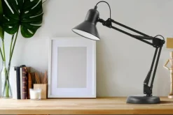 Sklep Kaja Designerska, regulowana lampka biurkowa TB-29743-BK TIAGO | Kaja* Lampki Biurkowe