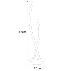 Sklep Kaja Designerska, srebrna lampka do salonu K-8078 JUSTIN | Kaja Oświetlenie* Nowoczesne Lampki Stołowe|Lampy Led