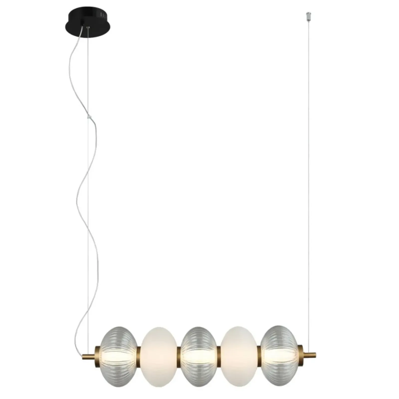 Sklep Kaja Designerska, szeroka lampa wisząca LED PND-84938-4-BK TESTA | Kaja Flash Sale