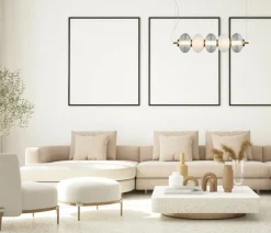 Sklep Kaja Designerska, szeroka lampa wisząca LED PND-84938-4-BK TESTA | Kaja Flash Sale