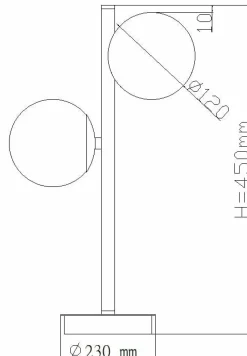 Sklep Kaja Designerska, złota lampka stołowa do salonu LP-002/2T z serii DORADO* Nowoczesne Lampki Stołowe