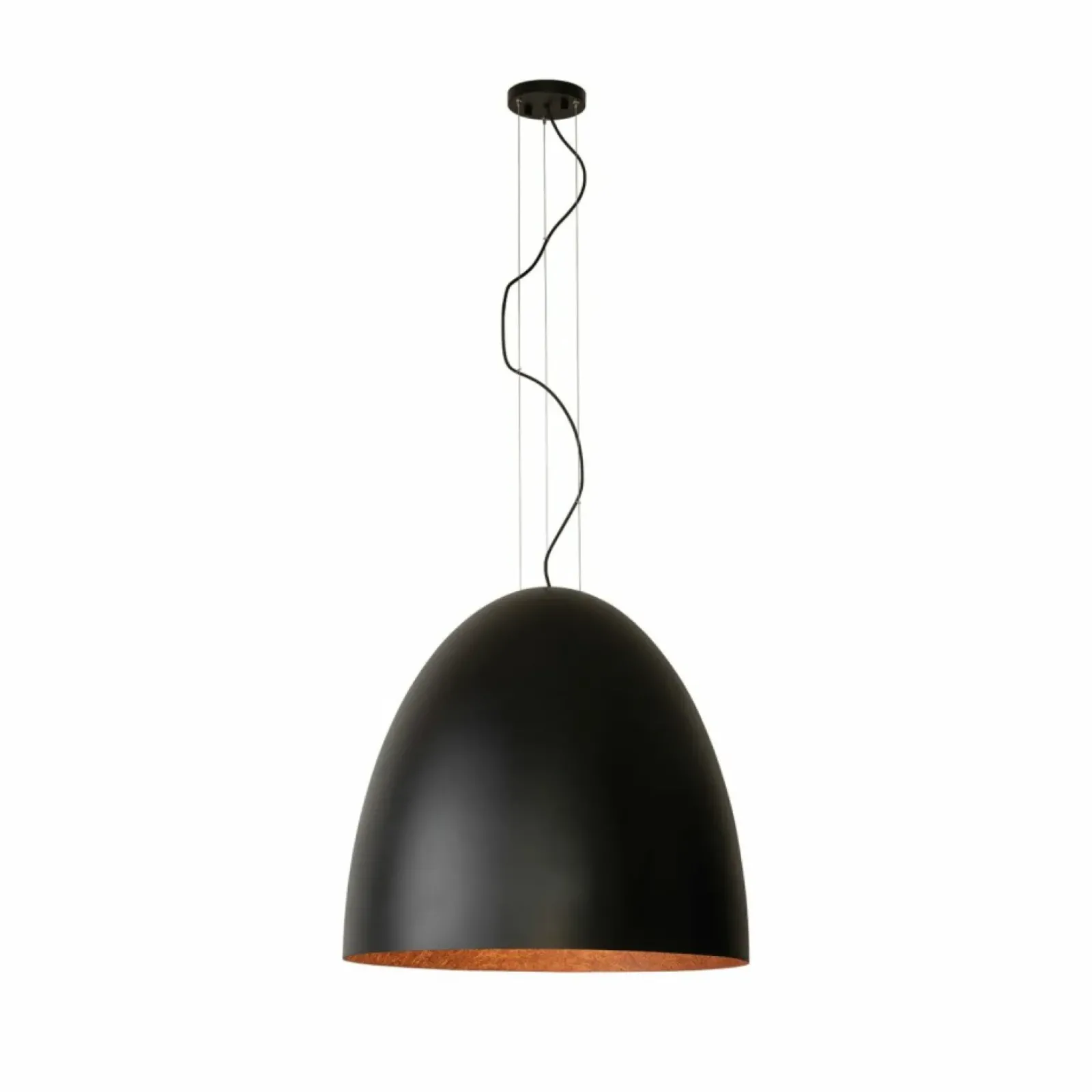 Sklep Kaja Designerski, czarno-miedziany zwis do salonu ⌀75cm 10321 EGG | Kaja Hot