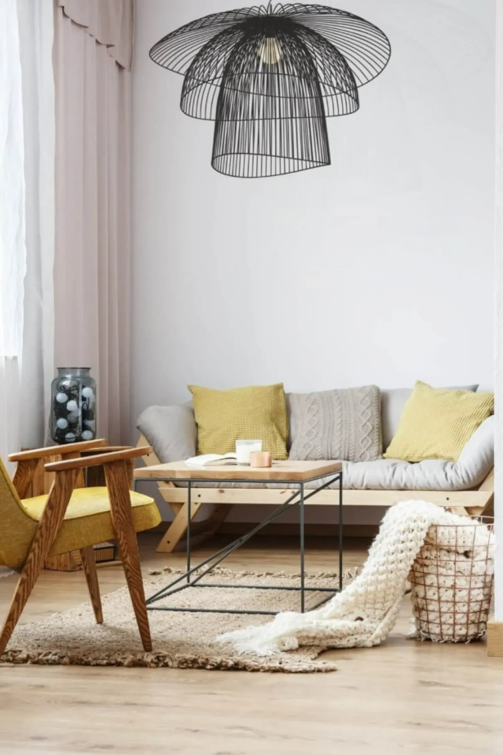 Sklep Kaja Designerski, druciany żyrandol do salonu KP-12 PLAZA | Kaja czarny Cheap
