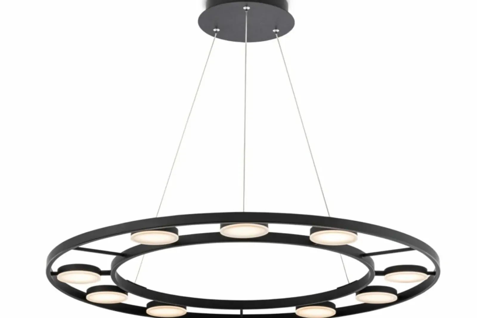 Sklep Kaja Designerski, ledowy żyrandol okrąg MOD070PL-L63B3K FAD | Kaja czarny Shop