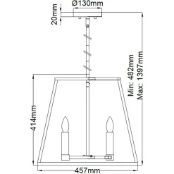 Sklep Kaja Doskonała lampa wisząca, 4 źródła światła HK-FULTON-4P z serii FULTON Clearance