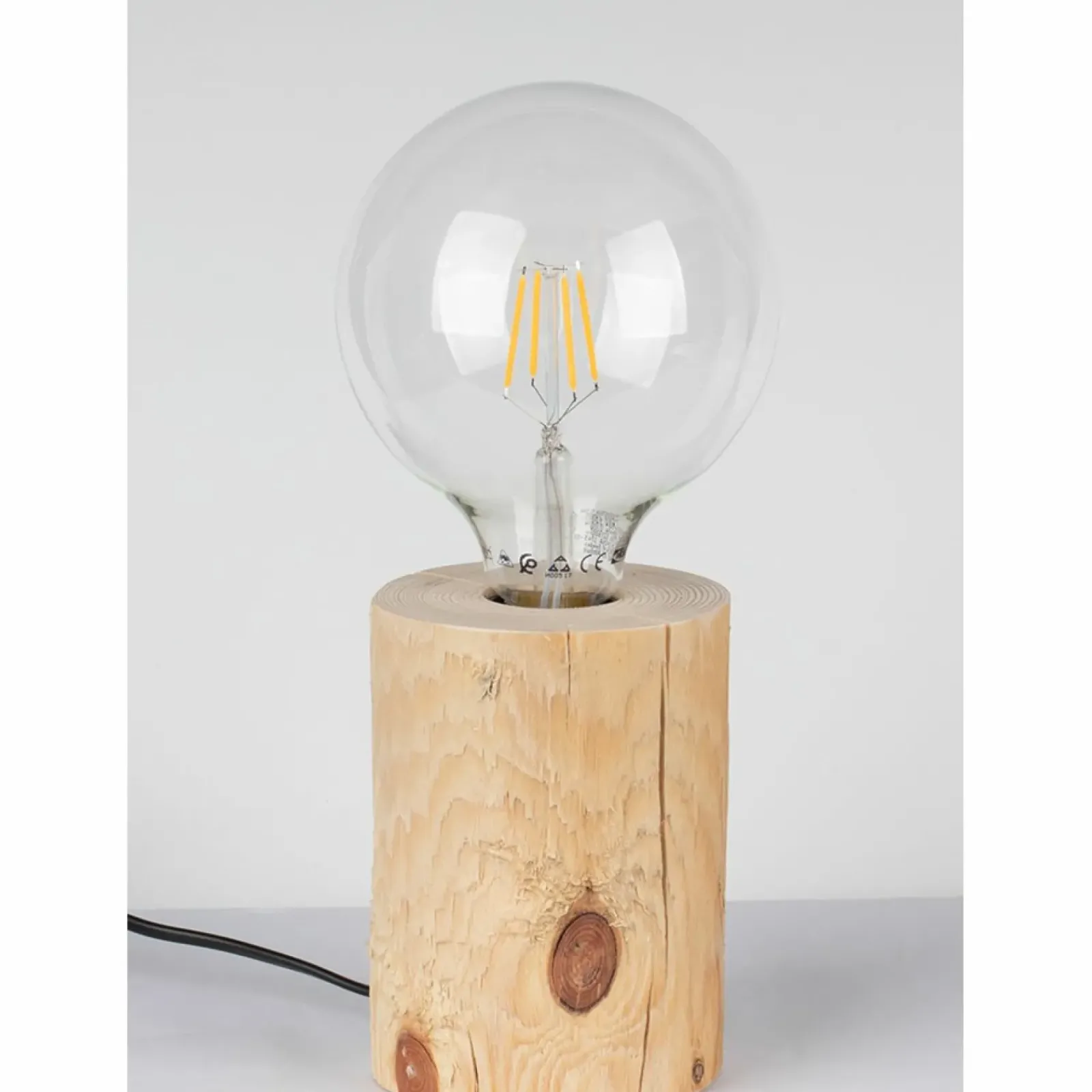 Sklep Kaja Drewniana, industrialna lampka stołowa 76910150 TRABO TABLE | Kaja* Nowoczesne Lampki Stołowe