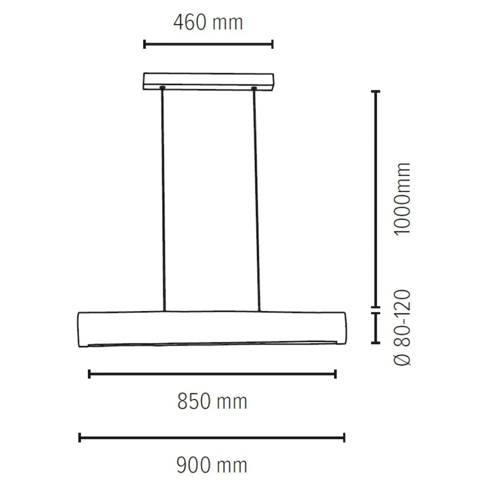 Sklep Kaja Drewniana, jasna belka LED 90cm na zwisie 69460104 LUCAS | Kaja Sale