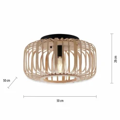 Sklep Kaja Drewniana lampa sufitowa na żarówkę E27 11413-79 z serii RACOON | Kaja drewno Sale