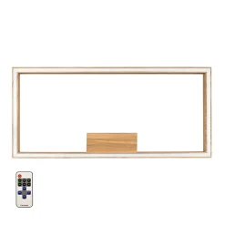 Sklep Kaja Drewniana lampa sufitowa z pilotem w zestawie 91401174 RAMME | Kaja* Plafony Nowoczesne|Lampy Led
