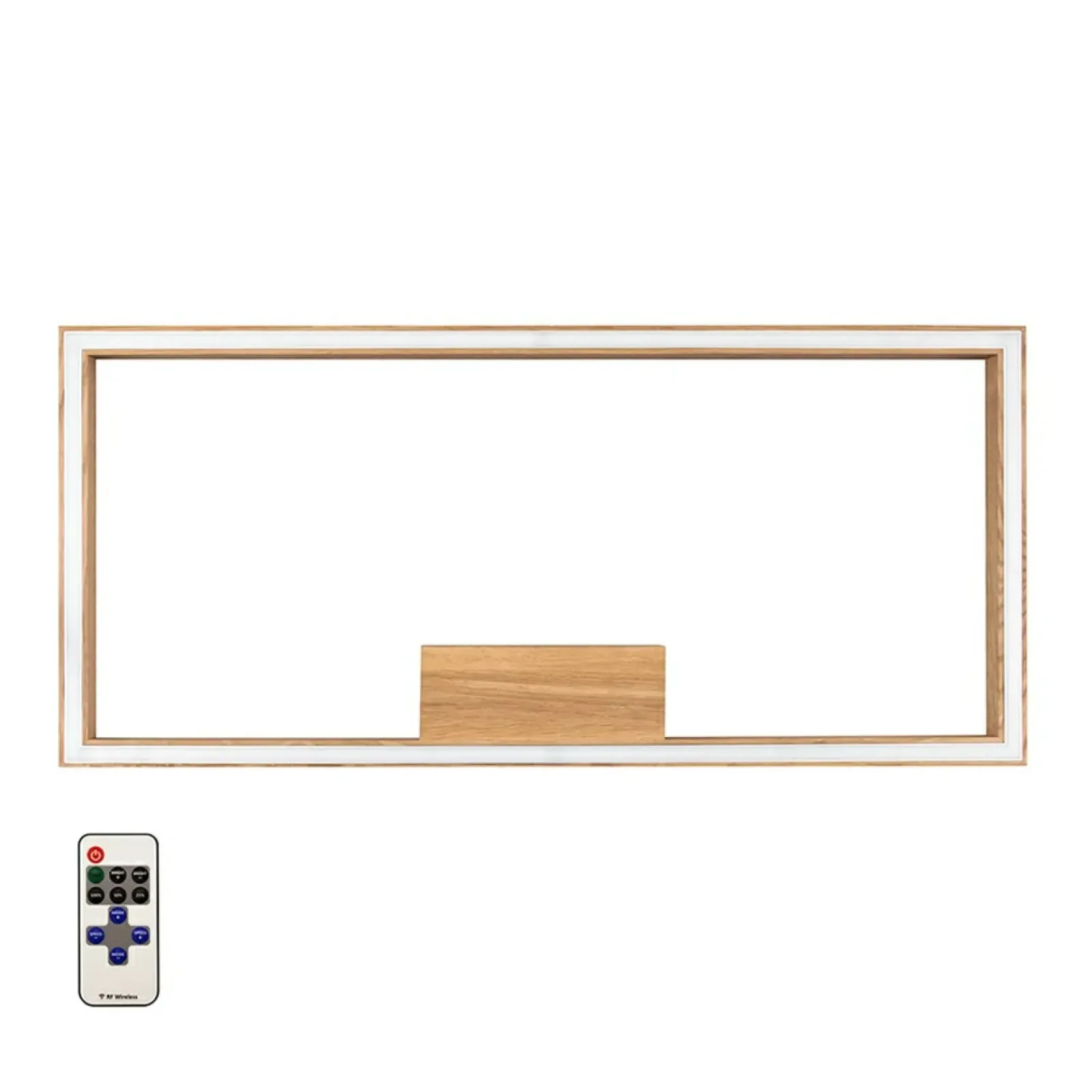Sklep Kaja Drewniana lampa sufitowa z pilotem w zestawie 91401174 RAMME | Kaja* Plafony Nowoczesne|Lampy Led