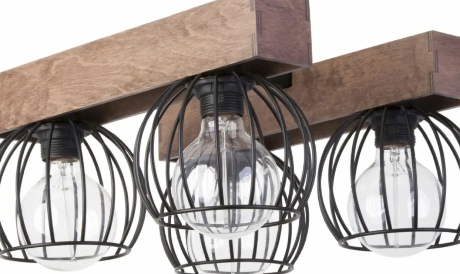 Sklep Kaja Drewniana lampa sufitowa z drucianymi kloszami SIG 31575 z serii MILAN Discount