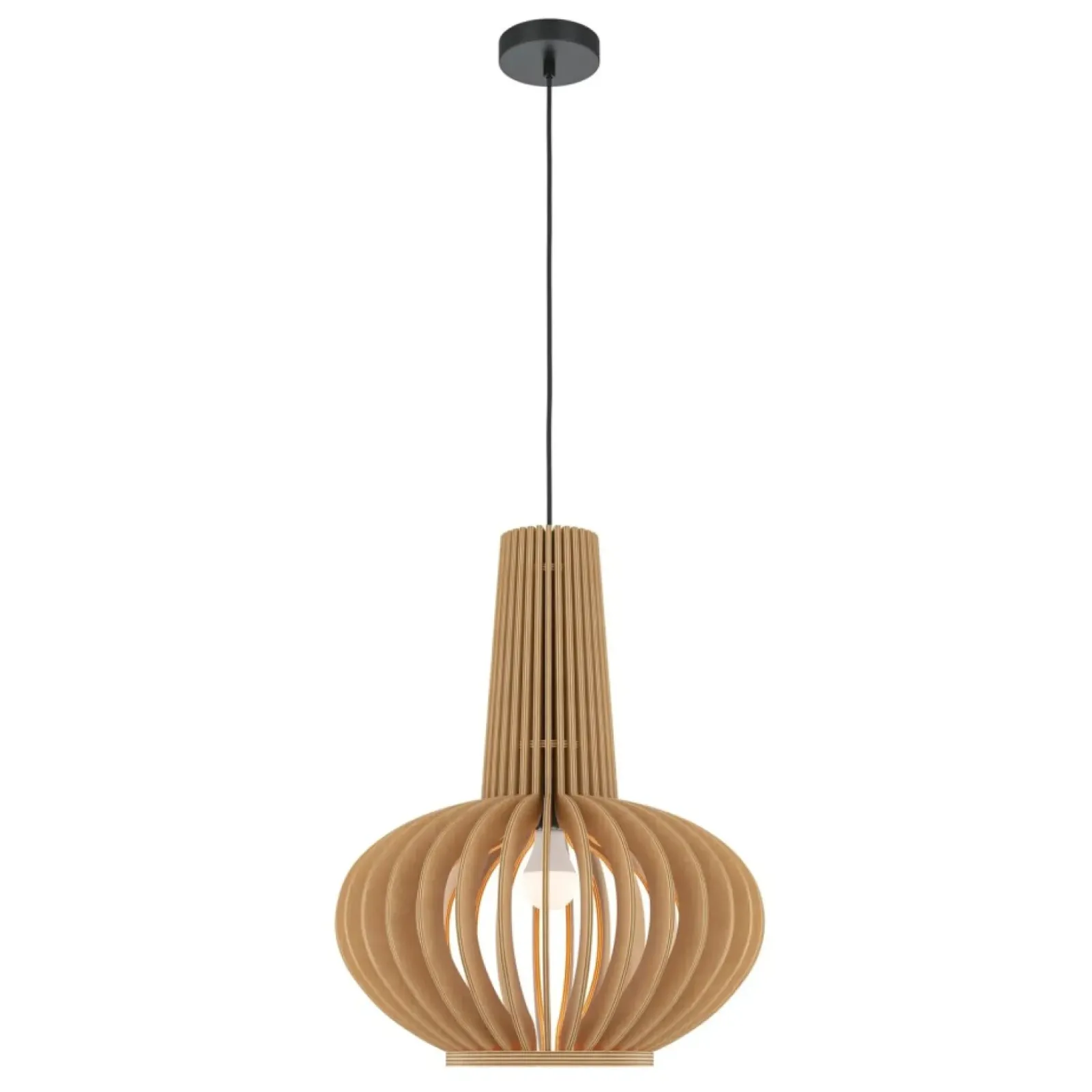 Sklep Kaja Drewniana lampa wisząca na jedną żarówkę MOD193PL-01W1 z serii ROOTS Best