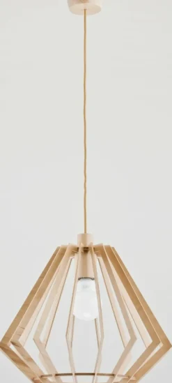 Sklep Kaja Drewniana lampa wisząca w kształcie brylantu AL 60319 | Kaja New