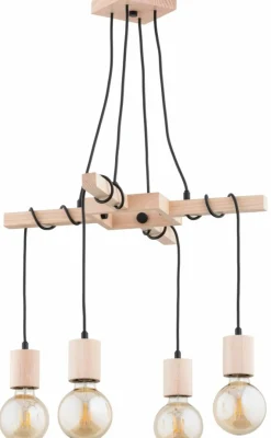 Sklep Kaja Drewniana lampa wisząca w stylu rustykalnym AL 63151 ANNER | Kaja Sale