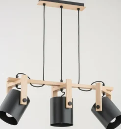 Sklep Kaja Drewniana lampa wisząca z regulowanymi kloszami AL 63056 | Kaja Clearance