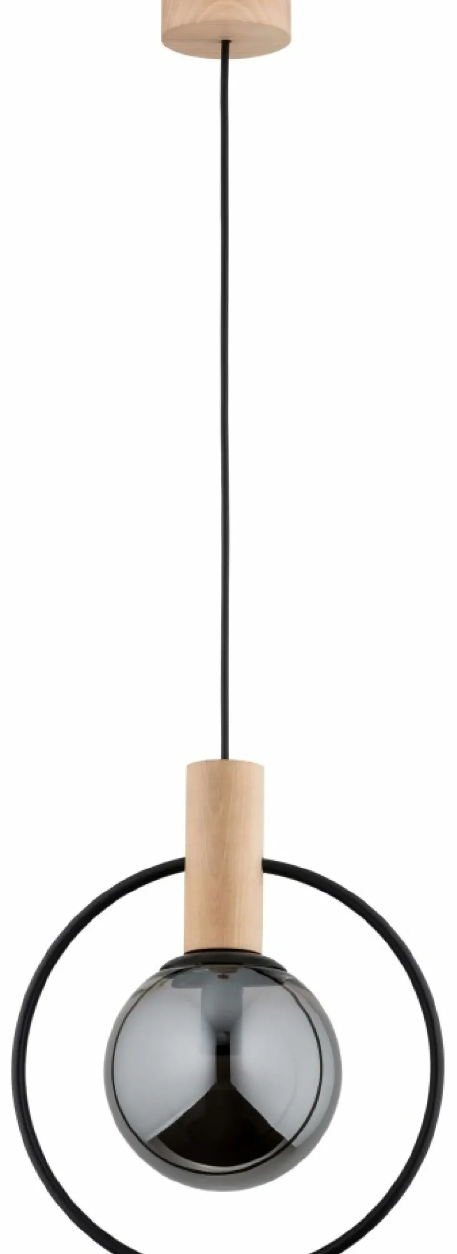 Sklep Kaja Drewniana lampa wisząca z ciemnym kloszem AL 61136 LABO | Kaja Cheap