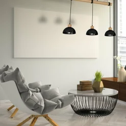 Sklep Kaja Drewniana lampa wisząca z trzema kloszami MLP7226 z serii ERIK | Kaja Oświetleni Fashion