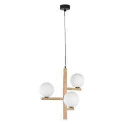 Sklep Kaja Drewniana lampa wisząca z okrągłymi kloszami TK 6799 serii ESTERA WOOD Store