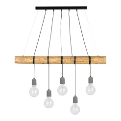 Sklep Kaja Drewniana lampa z betonowymi oprawkami 69599504 TRABO CONCRETE | Kaja New