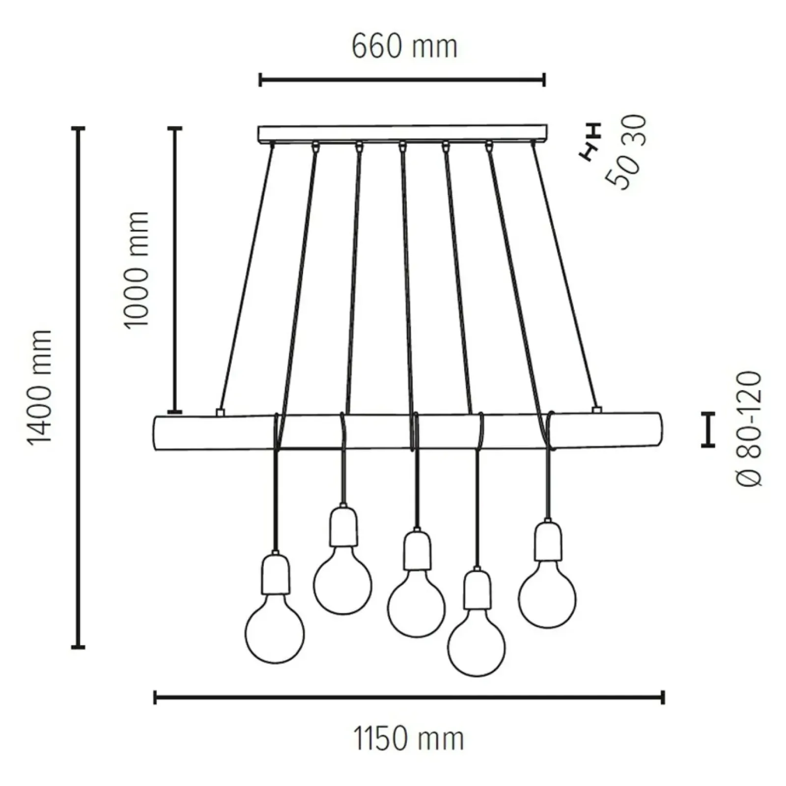 Sklep Kaja Drewniana lampa z betonowymi oprawkami 69599504 TRABO CONCRETE | Kaja New