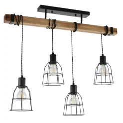 Sklep Kaja Drewniana lampa z drucianymi zwisami PND-4290-4-L PONTE | Kaja Best