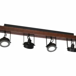 Sklep Kaja Drewniana listwa z czterema reflektorami LX 1230 z serii VIVA WOOD Store