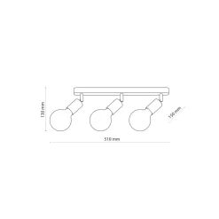 Sklep Kaja Drewniana listwa ze spotami, do sypialni TK 4749 z serii SIMPLY WOOD Online