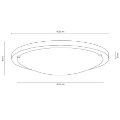 Sklep Kaja Drewniana, okrągła lampa sufitowa ⌀35cm 2xE27 4753474 FRIDA | Kaja* Plafony Klasyczne