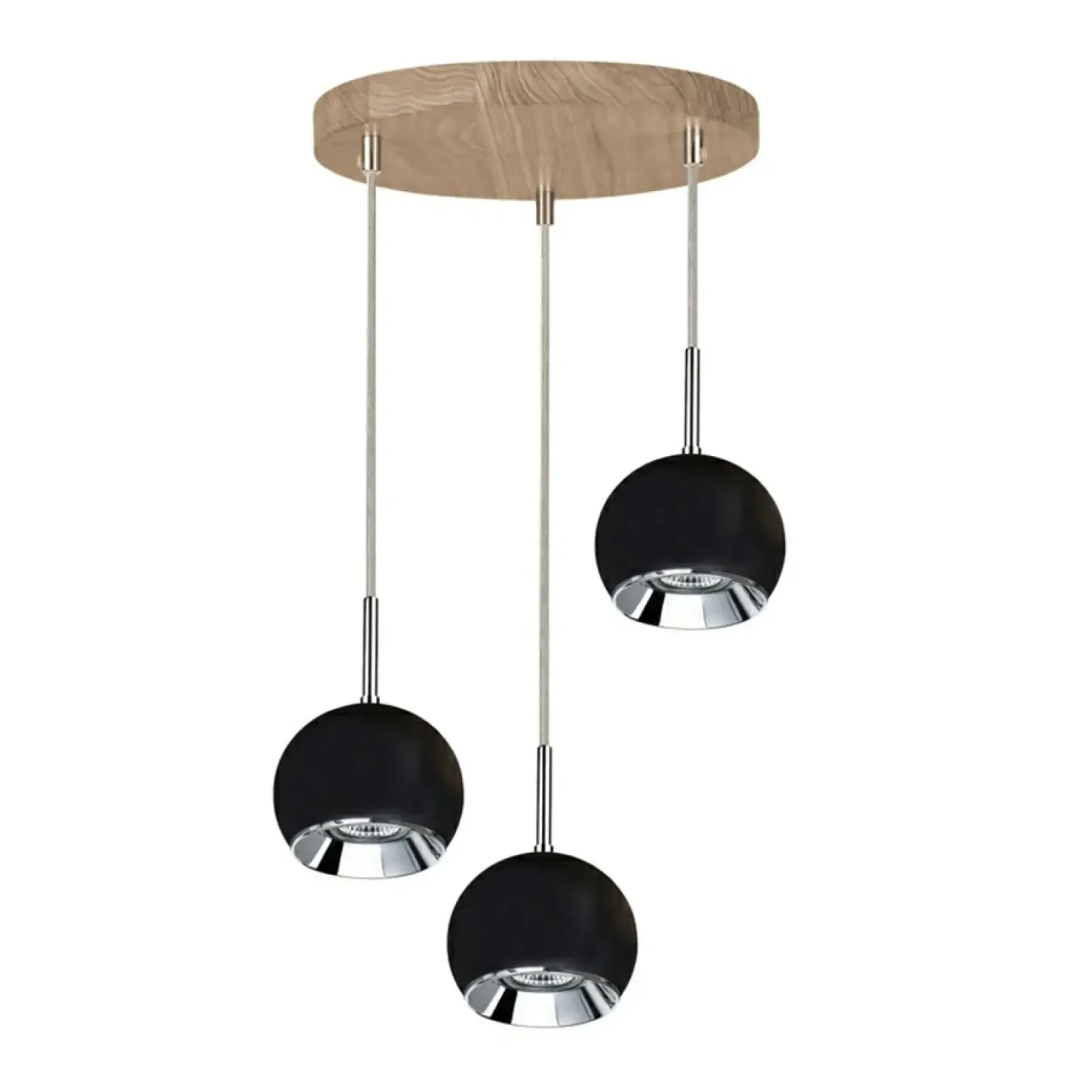 Sklep Kaja Drewniana, okrągła lampa wisząca z kulami 5143374R BALL WOOD | Kaja Cheap