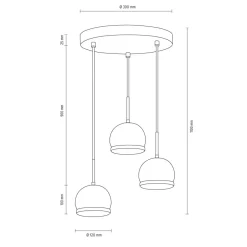 Sklep Kaja Drewniana, okrągła lampa wisząca z kulami 5143374R BALL WOOD | Kaja Cheap