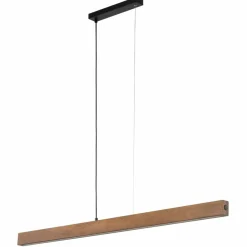 Sklep Kaja Drewniana, prosta lampa wisząca, drewniana belka LED TK 1449 TEO Discount