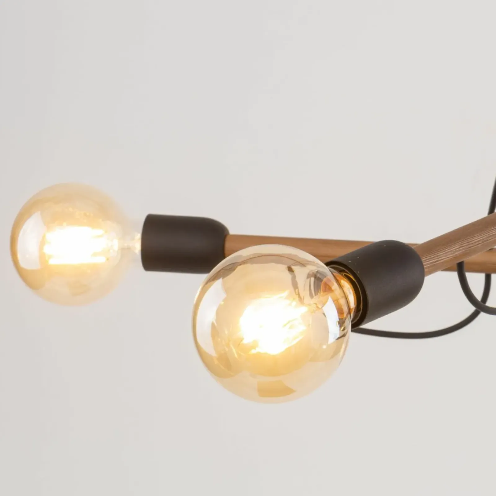 Sklep Kaja Drewniana, prosta lampa wisząca do salonu boho TK 4949 HELIX WOOD Flash Sale