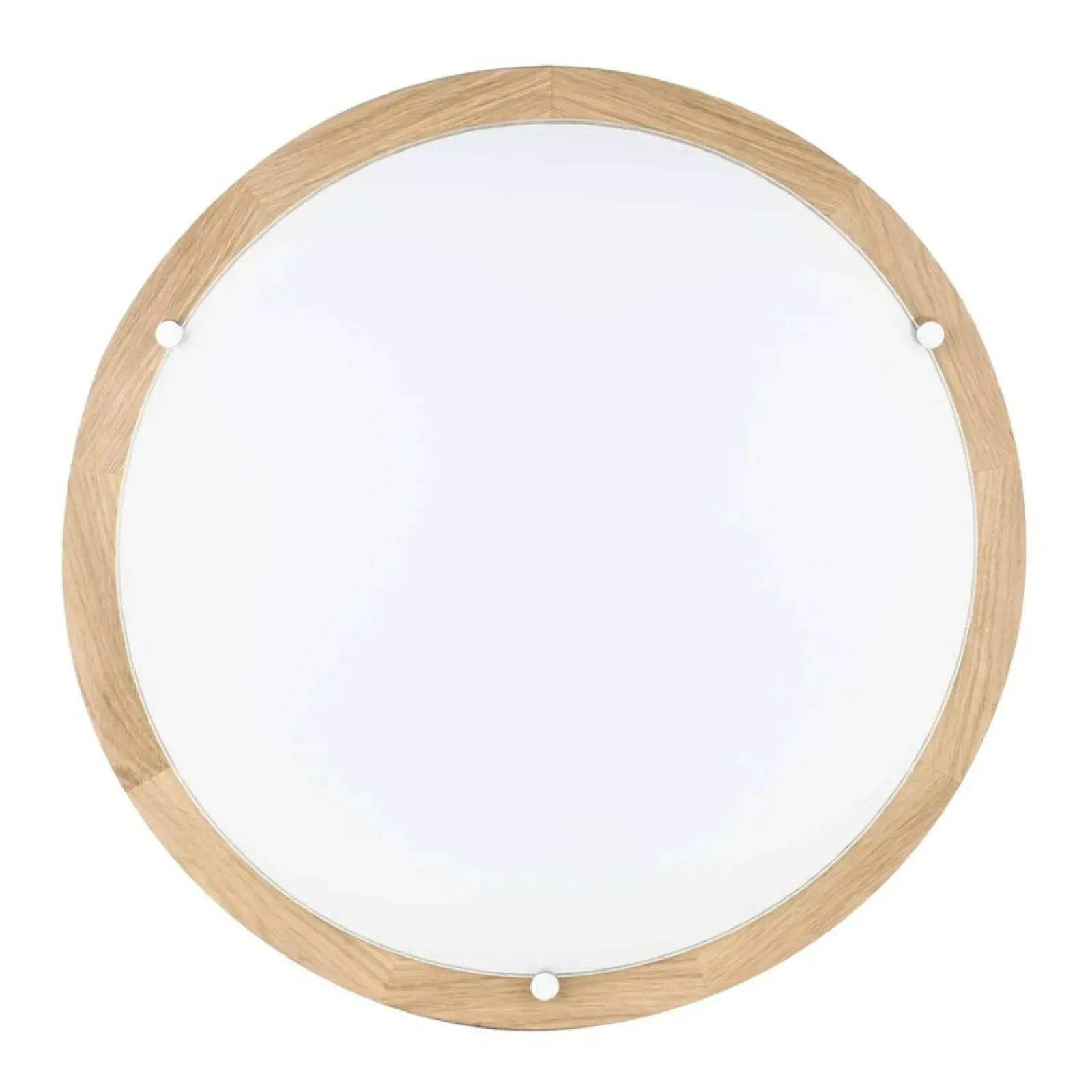 Sklep Kaja Drewniany, ledowy, okrągły plafon z kloszem ⌀35cm 4753174 FRIDA | Kaja* Lampy Led|Plafony Klasyczne