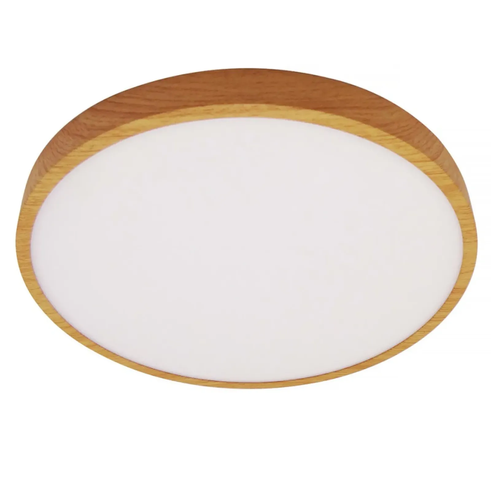 Sklep Kaja Drewniany, ledowy plafon o średnicy 28cm PLF-75689-WD-3K RIBERIO* Lampy Led|Plafony Nowoczesne