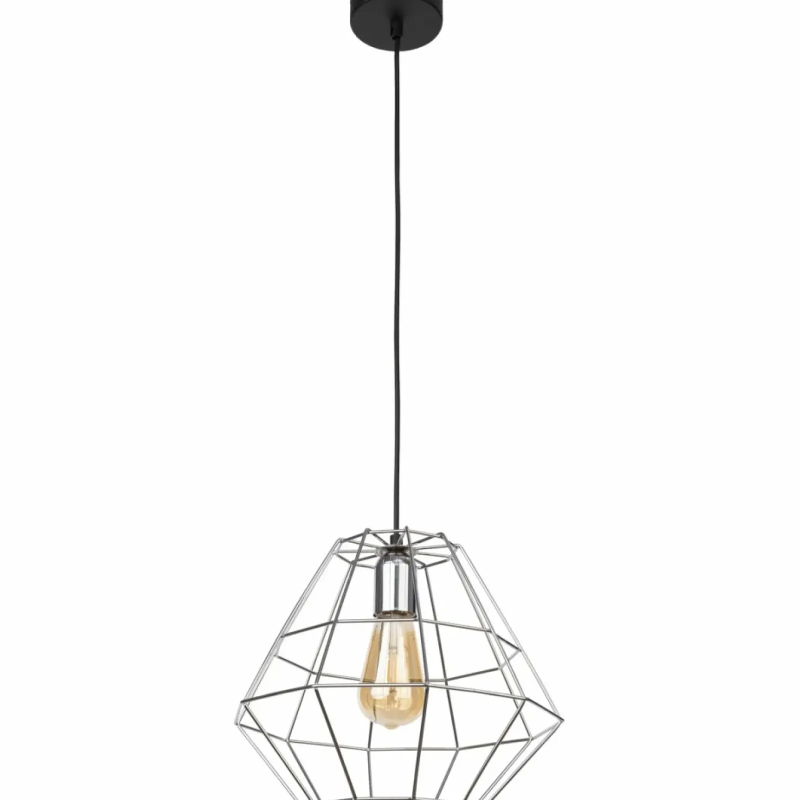 Sklep Kaja Druciana, chromowana lampa wisząca do jadalni TK 4204 z serii DIAMOND Outlet