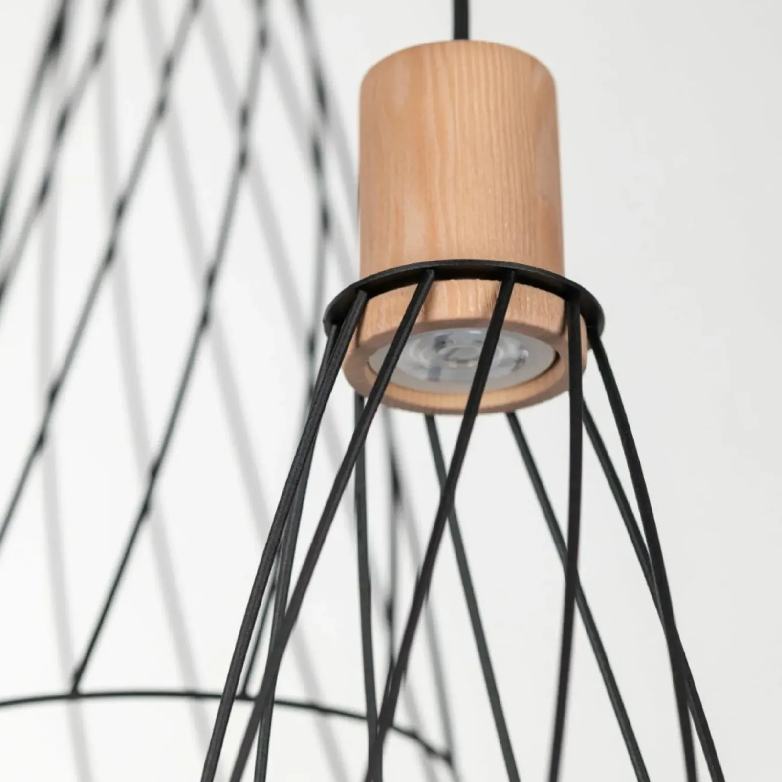 Sklep Kaja Druciana lampa wisząca do salonu TK 10188 MODESTO WOOD SOSNA | Kaja Best Sale