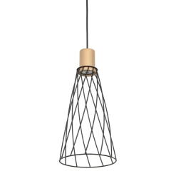 Sklep Kaja Druciana lampa wisząca z drewnem TK 10157 MODESTO WOOD SOSNA | Kaja Flash Sale