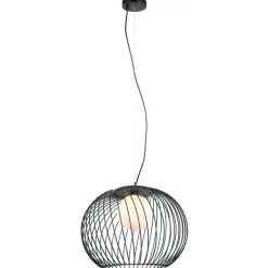 Sklep Kaja Druciana lampa wisząca z kloszem MDM-3842-1 BK CLARISA | Kaja Cheap