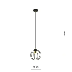 Sklep Kaja Druciana lampa wisząca ze złotym akcentem 1200/1 z serii AJAX | Kaja Flash Sale