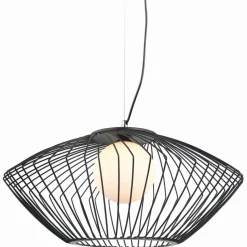 Sklep Kaja Druciana lampa z białym kloszem MDM-3844-1 BK ZENO | Kaja Oświetlenie Cheap