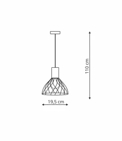 Sklep Kaja Druciano-drewniana lampa wisząca LP-1221/1P S BK MODERNO | Kaja Best